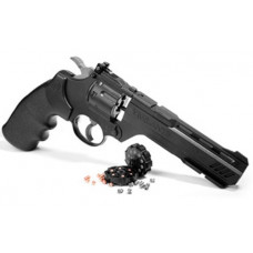 CROSMAN Vigilante, 12g co2 air pistol revolver, 6 inch barrel, fires .177 calibre pellets, .177 steel BB 10 shot pellet, 6 shot BB