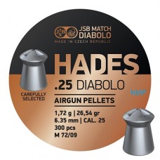 JSB Hades Pellets .25 calibre 6.35mm 26.54 grain tin of 300