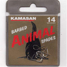 Kamasan Animal Barbed Spade End Hooks Size 10